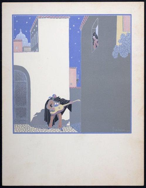 George Lepape (1887-1971) - La Chanson, Antiek en Kunst, Kunst | Designobjecten