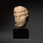 Romain antique Marbre Belle tête de satyre. Ier-IIe siècle