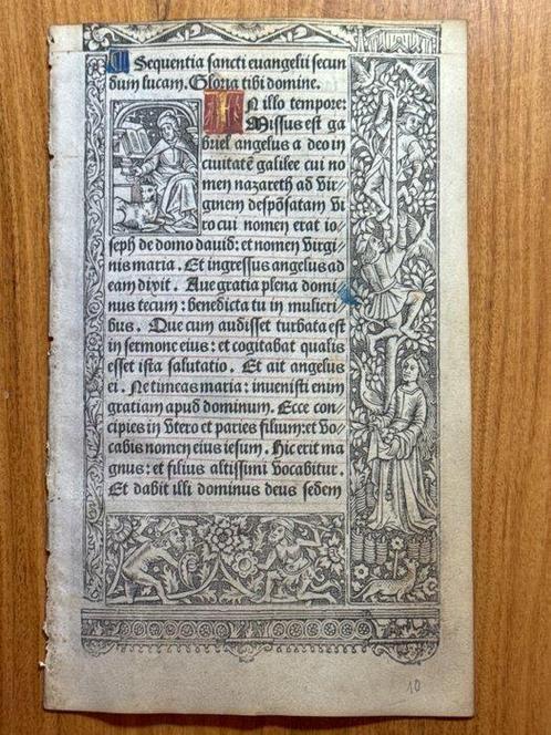 Paris, Antoine Verard, 1510 - Printed Book of Hours on, Antiek en Kunst, Antiek | Boeken en Manuscripten