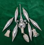 Kerstballen (60) - Glas - zilver, Nieuw