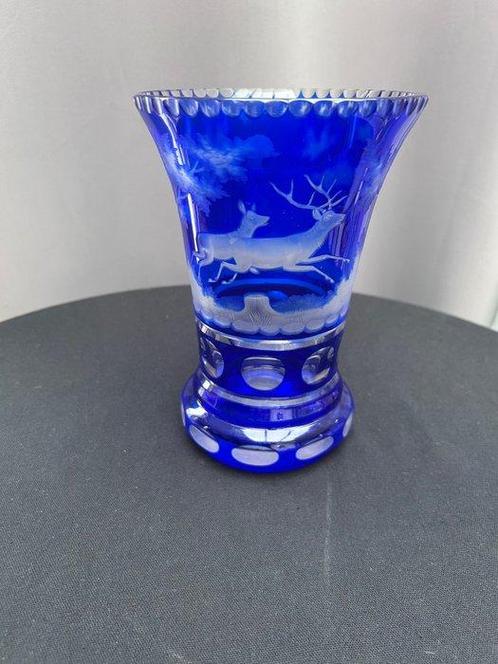 Vase - Cristal - Grand Vase Cristal Chasse, Antiek en Kunst, Curiosa en Brocante
