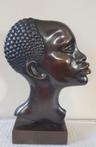 sculptuur, Female head - 28 cm - Brons