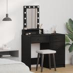 vidaXL Makeup Tafel met LED Verlichting - Zwart Eik,, Huis en Inrichting, Verzenden, Nieuw