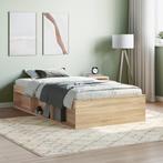vidaXL Cadre de lit chêne sonoma 90x200 cm, Maison & Meubles, Chambre à coucher | Lits, Neuf, Verzenden