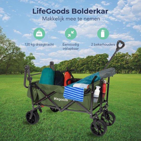 2dekans | LifeGoods Bolderkar - Opvouwbaar - Tot 120KG - 90L, Caravans en Kamperen, Bolderkarren, Ophalen of Verzenden