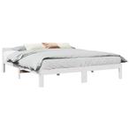 Grenenhout Bedframe Wit 160x200 | Retour Deal Nu!, Huis en Inrichting, Slaapkamer | Bedden, Verzenden, Nieuw