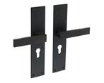 Deurklink Amsterdam schild zwart profielcilindergat 55mm..., Ophalen of Verzenden, Nieuw, Klink of Kruk