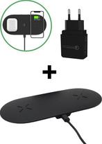 Tweedekans | iSetchi 2-in-1 Draadloze Qi Oplader (15W, Ophalen of Verzenden, Nieuw