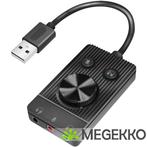 LogiLink USB 2.0 audio adapter met volume control, 3x 3.5, Computers en Software, Verzenden, Nieuw