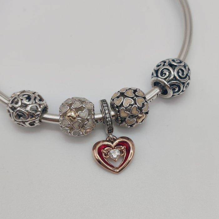 Sans prix de réserve - Pandora - Bracelet à breloques Argent, Handtassen en Accessoires, Antieke sieraden