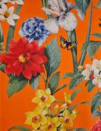 Exclusief Bohemisch bloemenweefsel, oranje - Artistic Design, Antiek en Kunst