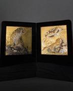 Paravent Bybu - Bois, laque - Japon - Dragon & Tiger (Sans, Antiek en Kunst