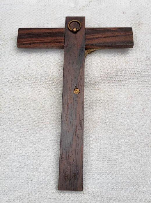 HARTMANN - Crucifix - Art déco - Bois, Bronze - 1930-1940, Antiek en Kunst, Antiek | Boeken en Manuscripten