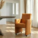Leren eetkamerstoel Elegant - Kenia Cognac (cognac) -, Huis en Inrichting, Eigentijds, Modern, Bruin, Nieuw, Leer