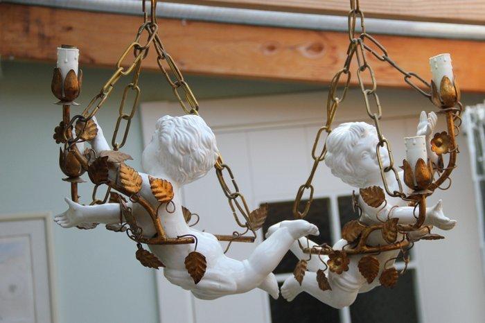 Lamp ornament (2) - Porselein - porseleinen engeltjes, Antiquités & Art, Curiosités & Brocante