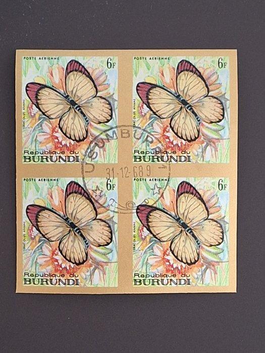 Burundi - 1968 - n° PA82/90 ongetand in blokken van 4, Postzegels en Munten, Postzegels | Europa | België