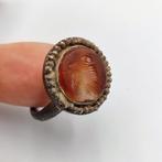 Silk Road, Centraal-Azië Zilver en Agaat Ring met