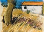 Georges Laporte (1926-2000) - La cabane gardiane - Pastel