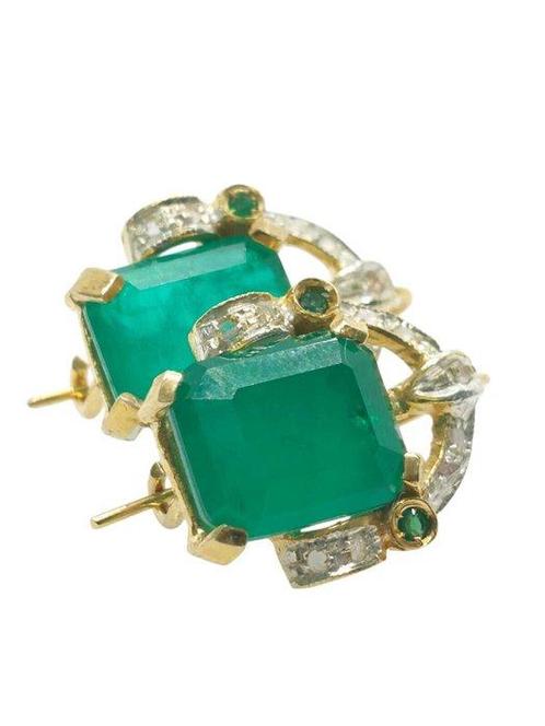 Zonder Minimumprijs - Oorbellen - 9 kt. Geel goud, Zilver, Handtassen en Accessoires, Oorbellen