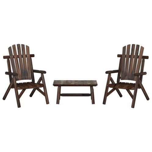 vidaXL 3-delige Loungeset massief vurenhout, Tuin en Terras, Tuinsets en Loungesets, Loungeset, Nieuw, Verzenden