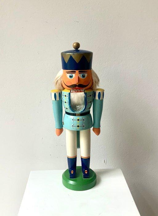 Kerstbeeldje VEB Hodrewo Rothenthal - Blauer König - Hout -, Diversen, Kerst