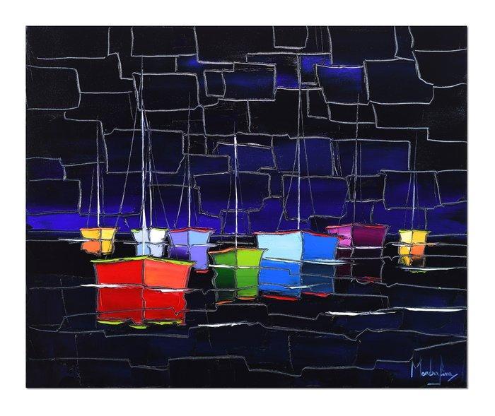 Caroline Mandrafina - Pfleger  Les barques colorées  LARGE, Antiquités & Art, Art | Objets design