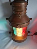 Ships lamp - Glas, Messing, Antiek en Kunst