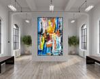 Luc Mora - CITY ON THE SEA - XXL- ORIGINAL ABSTRACT PAINTING, Antiek en Kunst