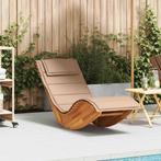 vidaXL Ligbed schommelend met kussen massief acaciahout, Tuin en Terras, Verzenden, Nieuw