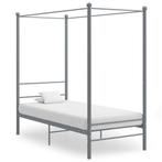 vidaXL Hemelbedframe metaal grijs 90x200 cm, Huis en Inrichting, Slaapkamer | Bedden, Verzenden, Nieuw