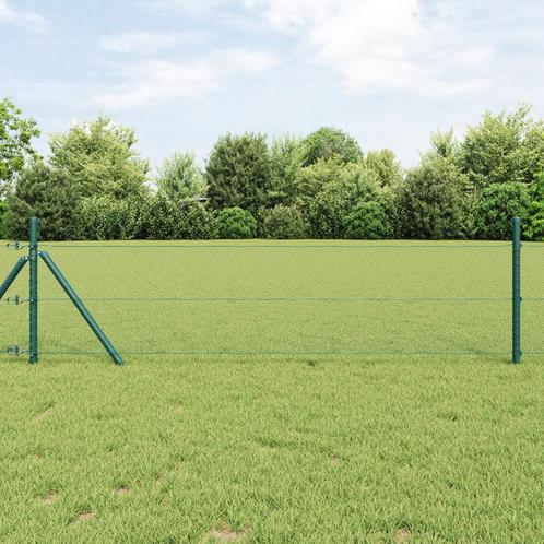 vidaXL Hexagon Fencing Groen 0,6x25 m Staal, Tuin en Terras, Tuinhekken en Hekwerk, Nieuw, Verzenden
