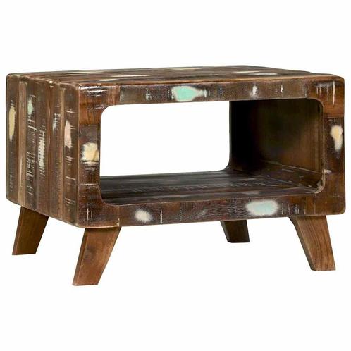 vidaXL Salontafel Multikleur 50 x 50 x 35 cm massief, Huis en Inrichting, Tafels | Salontafels, Nieuw, Verzenden