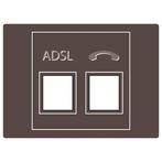 Niko 49-509 Centraalplaat voor ADSL-splitter, DaVinci sepia, Doe-het-zelf en Bouw, Ophalen of Verzenden, Nieuw
