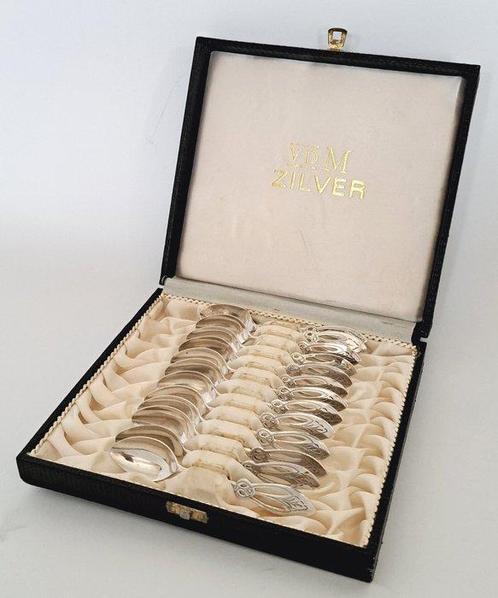 Weduwe J.H. van der Meulen - Cuillère à thé (13) - dans, Antiek en Kunst, Antiek | Zilver en Goud
