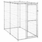 vidaXL Hondenkennel buiten met dak 110x220x180 cm, Verzenden, Nieuw