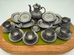 Theeservies (22) - Tin - Tinnen theeservies, Antiek en Kunst