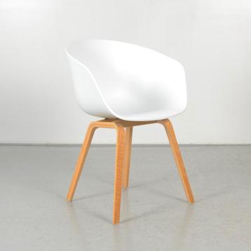 HAY About a Chair design kuipstoel, wit, 4-poot onderstel
