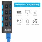 USB 3.0 Hub met 7 Poorten - 5Gbps Data Overdracht Splitter, Verzenden