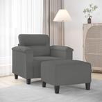 vidaXL Fauteuil met voetenbank / zetel 60 cm microvezelstof, Verzenden, Nieuw