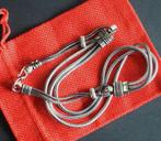 Drie-draads slangenketting in zilver zonder hallmarks, 59 g