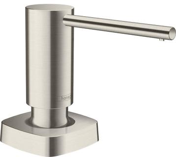 Hansgrohe A71 zeep-/ lotiondispenser, rvs look, Ophalen of Verzenden, Bad