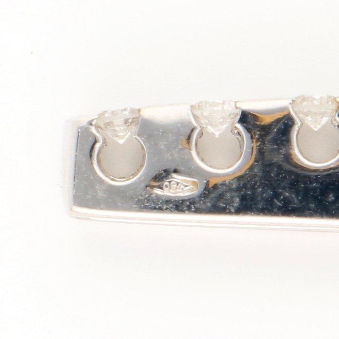 Halsketting - 18 karaat Witgoud Diamant (Natuurlijk), Handtassen en Accessoires, Kettingen