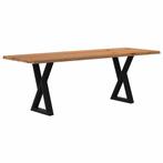 vidaXL Eettafel met natuurlijke rand 220x80x74 cm eikenhout, Huis en Inrichting, Tafels | Eettafels, Verzenden, Nieuw