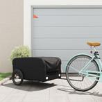 vidaXL Fietstrailer 45 kg ijzer zwart, Fietsen en Brommers, Verzenden, Nieuw