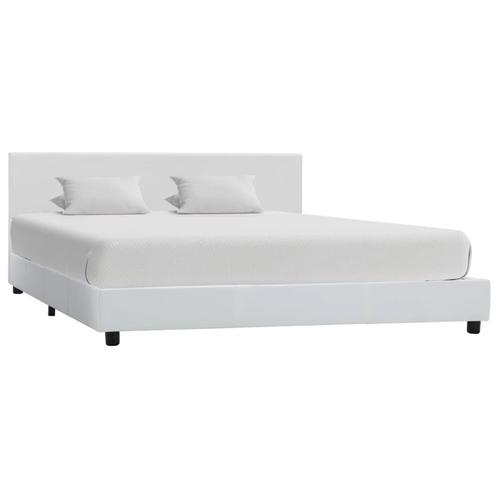 vidaXL Bedframe kunstleer wit 160x200 cm, Huis en Inrichting, Slaapkamer | Bedden, Nieuw, Verzenden