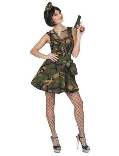 legaal onduidelijk Ooit ② Sexy soldaten jurkje (Feestkleding dames, Verkleedkleding) —  Carnavalskleding en Feestkleding — 2dehands