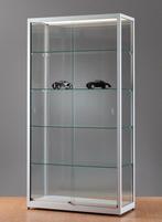 *TIP*  Luxe vitrinekast zilver 100 cm breed met LED verlich, Ophalen of Verzenden
