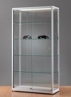 *TIP*  Luxe vitrinekast zilver 100 cm breed met LED verlich, Ophalen of Verzenden