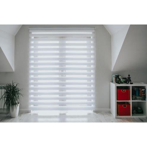 Duo rolgordijn - 120 x 175 cm - wit - licht doorlatend met, Maison & Meubles, Ameublement | Rideaux & Stores à lamelles, Envoi