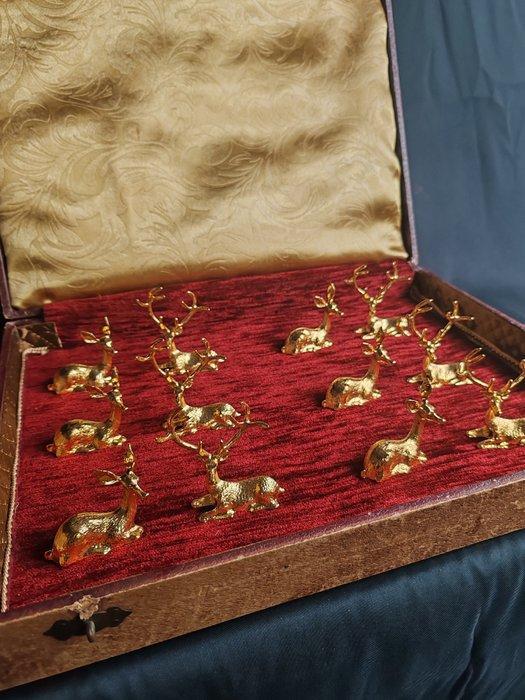 Messensteun (12) - Verguld brons, Antiek en Kunst, Antiek | Meubels | Tafels